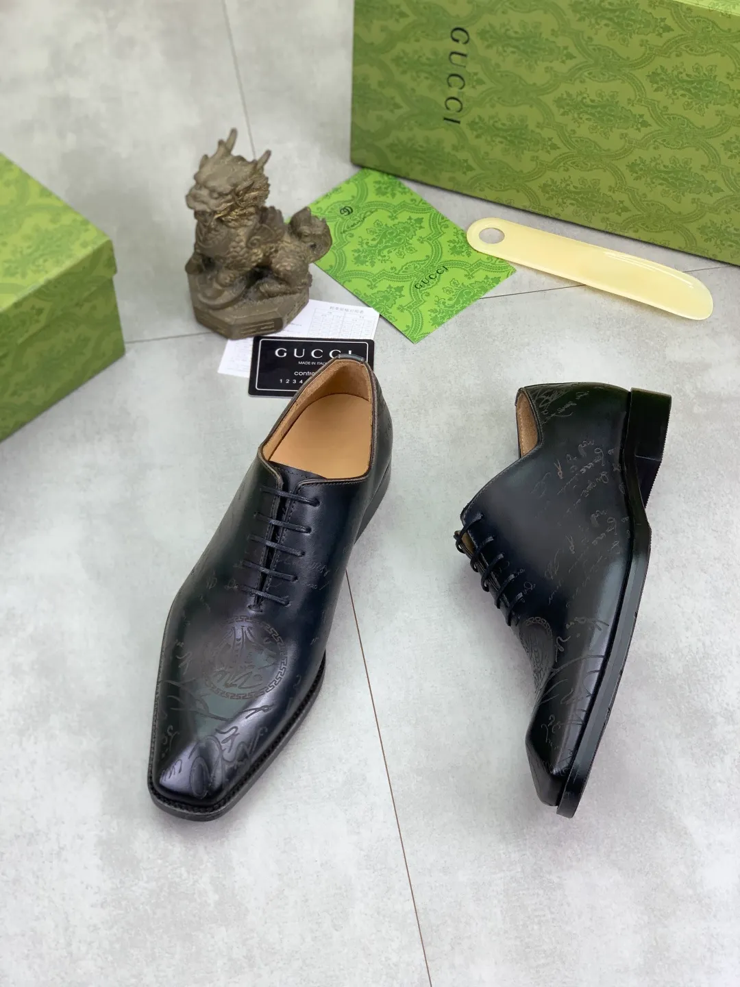 Men's Men's Shoes 💰P580 [New Style] 💰💎💎💎 [Gucci] GUCCI high-end men's formal business leather shoes, original order 1:1! Original imported high-end calfskin, original metal buckle, imported first-layer pigskin lining for feet, original high-end outsole, men's shoe size: 38-44